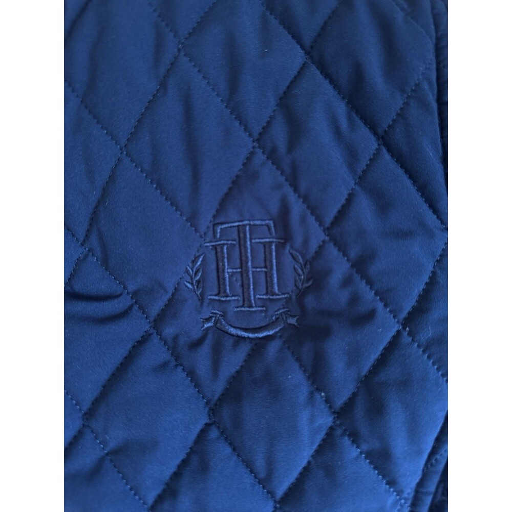 Tommy Hilfiger Quilted Jacket Women's XL Navy Blue Snap Front, Preppy - Picture 6 of 14
